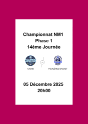 C'CMB VS FOUGÈRES BASKET